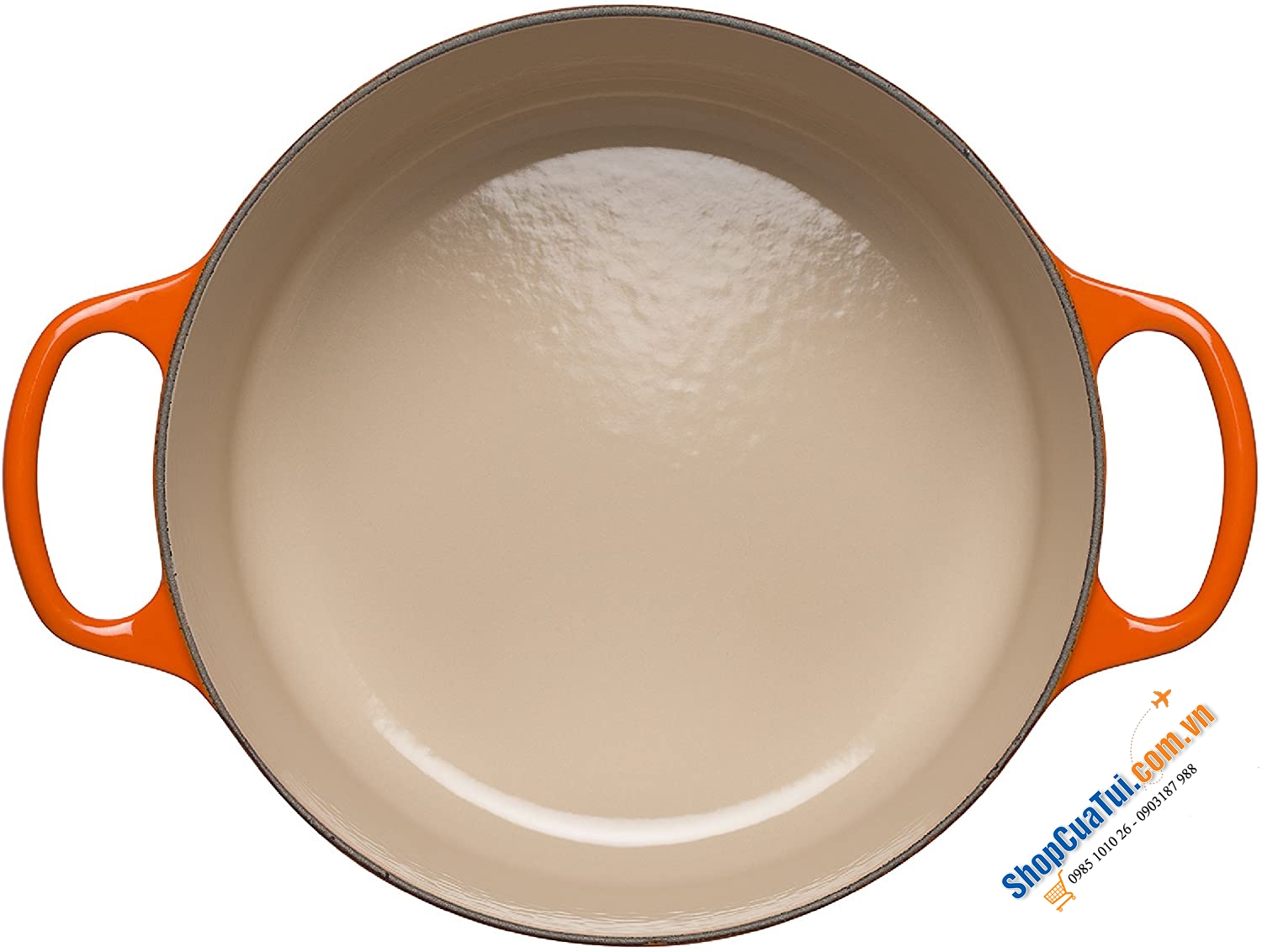 Nồi Gang LeCreuset Bräter Rund Evo 28cm Orange dung tích 6,7 lít, to vừa con gà, núm kim loại