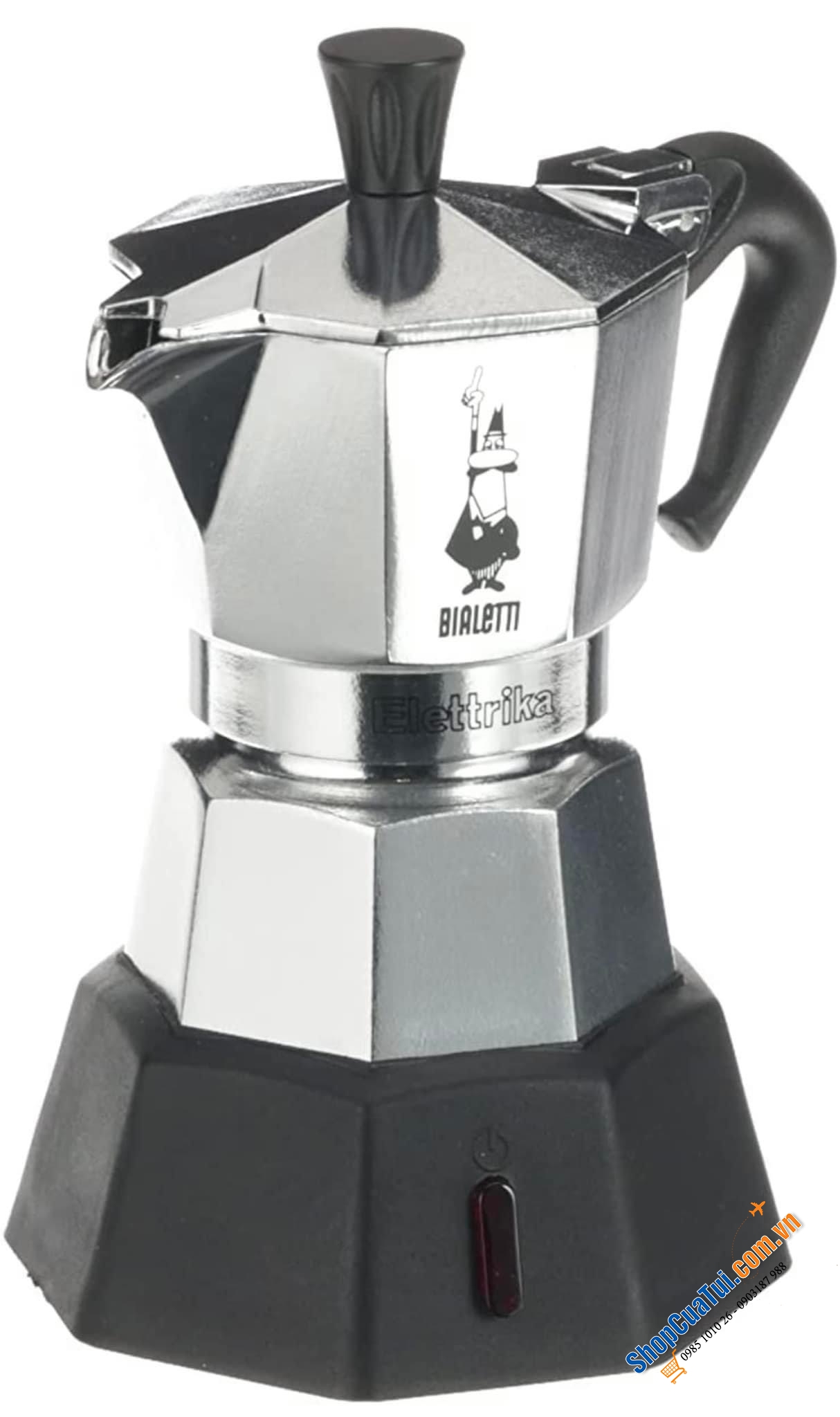 Ấm pha cà phê Bialetti Moka Electric màu trắng bạc sang trọng thiết kế đẹp mắt, tiện lợi và dễ dàng sử dụng (cắm điện)