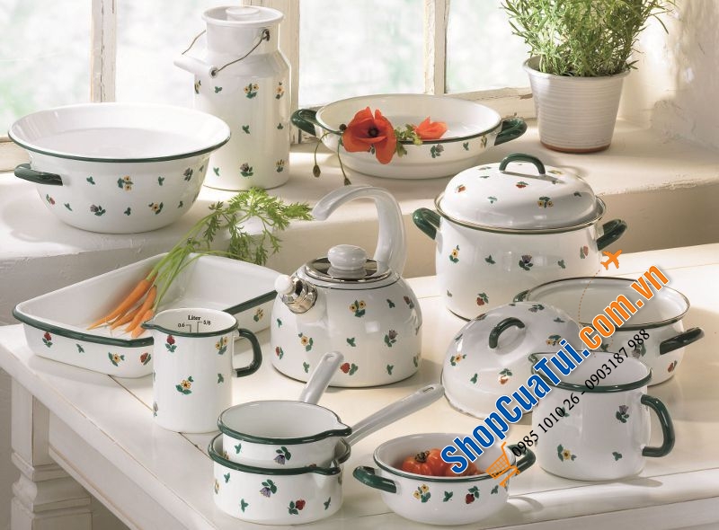 Ấm Đun Nước Riess Country Gmundner 0543-049 2L Streublumen sành điệu làm nóng nước nhanh hơn