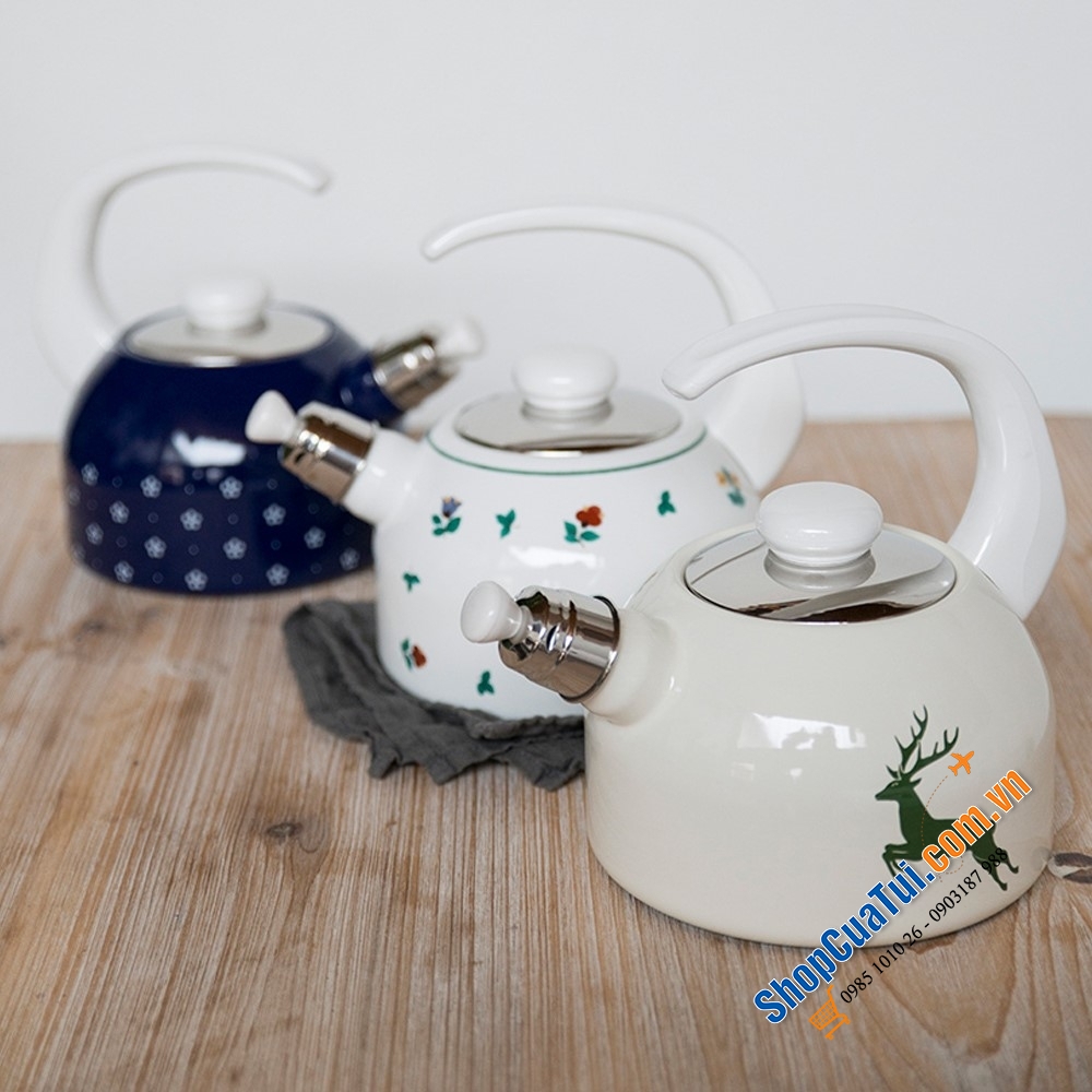 Ấm Đun Nước Riess Country Gmundner 0543-049 2L Streublumen sành điệu làm nóng nước nhanh hơn