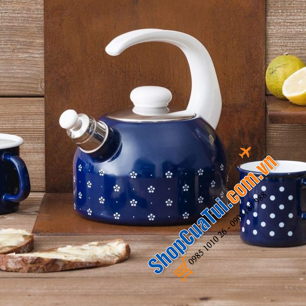 Ấm Đun Nước Riess Country Gmundner 0543-049 2L Streublumen sành điệu làm nóng nước nhanh hơn