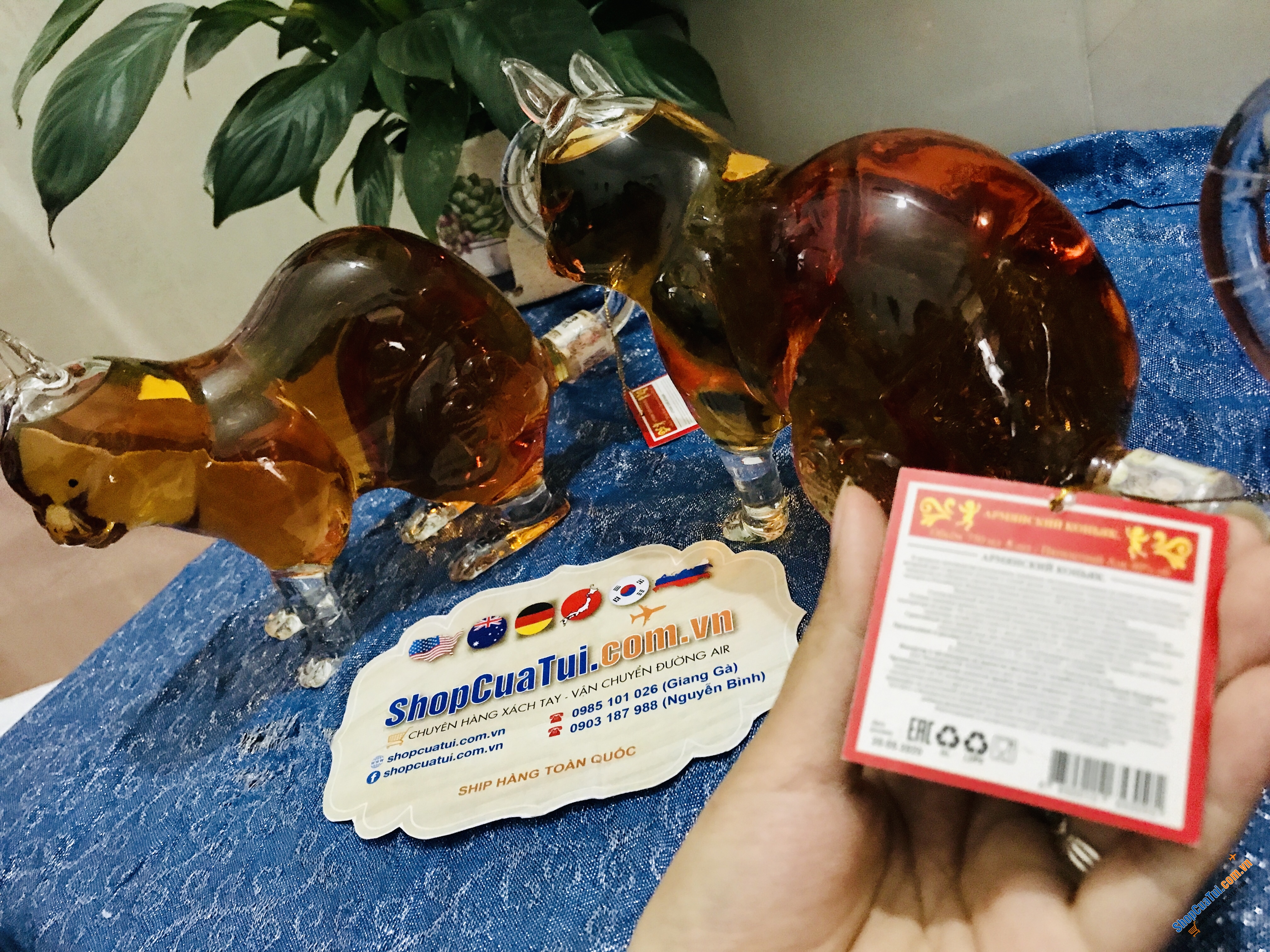 RƯỢU PHONG THUỶ RƯỢU HÌNH CON MÈO CHAI THỦY TINH DUNG TÍCH 750ml CỦA NGA - MÒN QUÀ TẾT Ý NGHĨA - HỘP GIẤY-  RƯỢU LINH VẬT QUÝ MÃO 2023