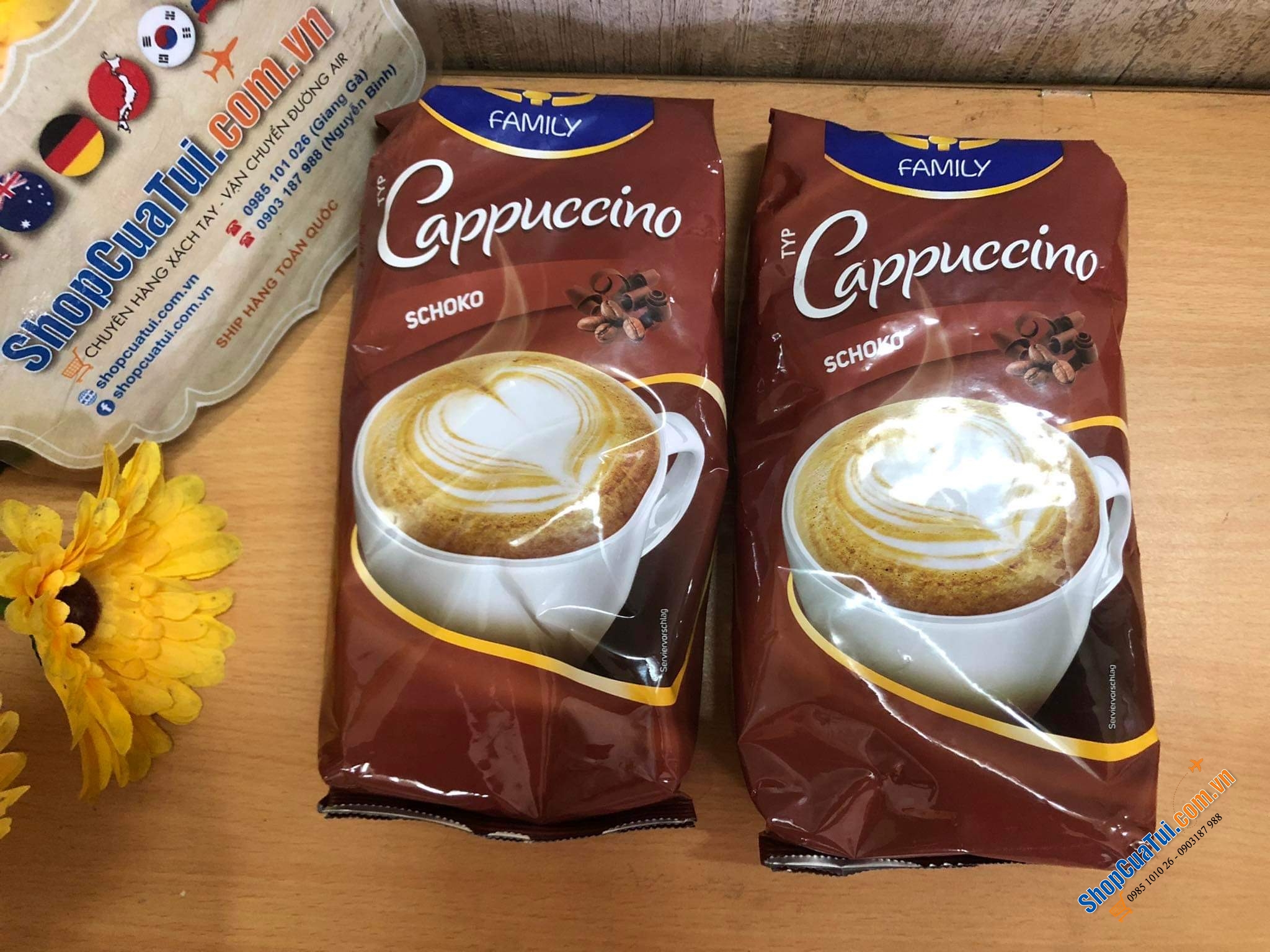 Cà Phê Capuccino Krüger Family  - Đức - Cà phê cappuchino sữa nóng sủi bọt siêu thơm ngon 500g