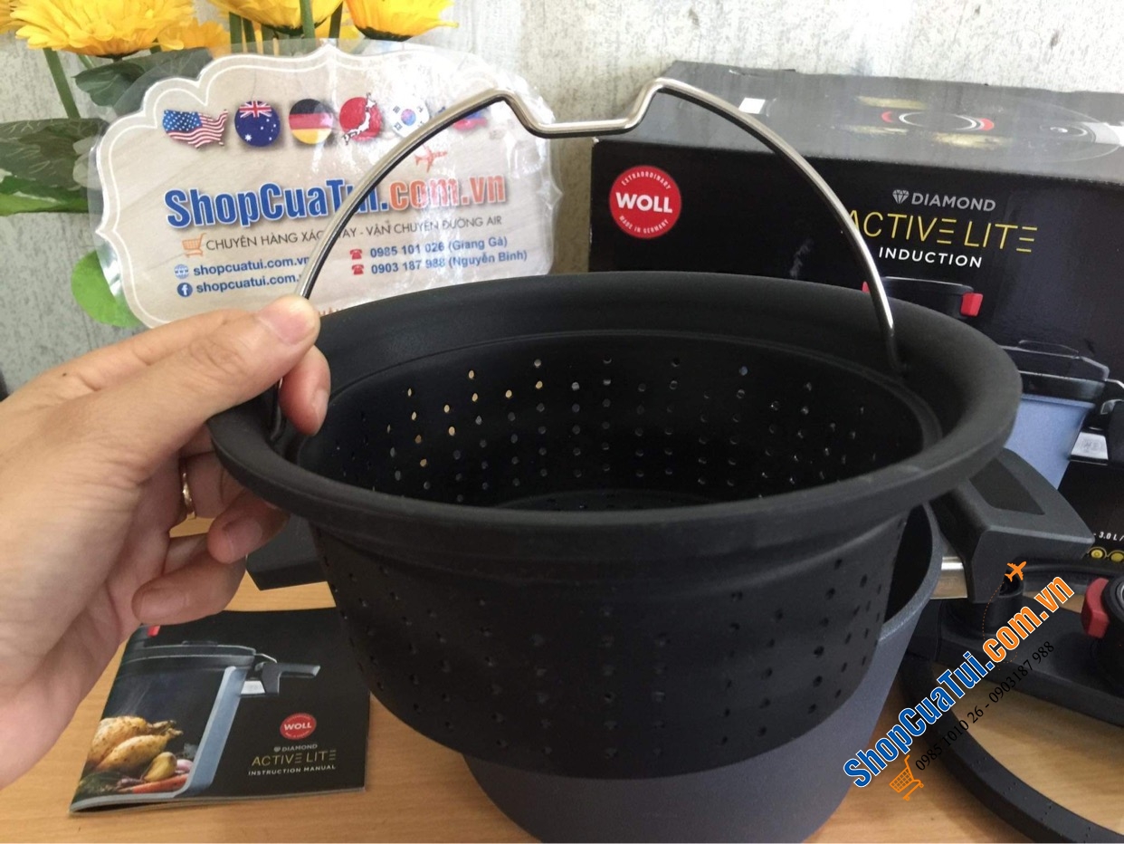 Nồi Áp Suất Woll 120-1DALI Size 24cm 5 Lít, MADE IN GERMANY - truyền nhiệt nhanh, phù hợp với nhiều loại bếp: Bếp từ, bếp hồng ngoại, bếp Halogen, bếp gas, lò nướng,...