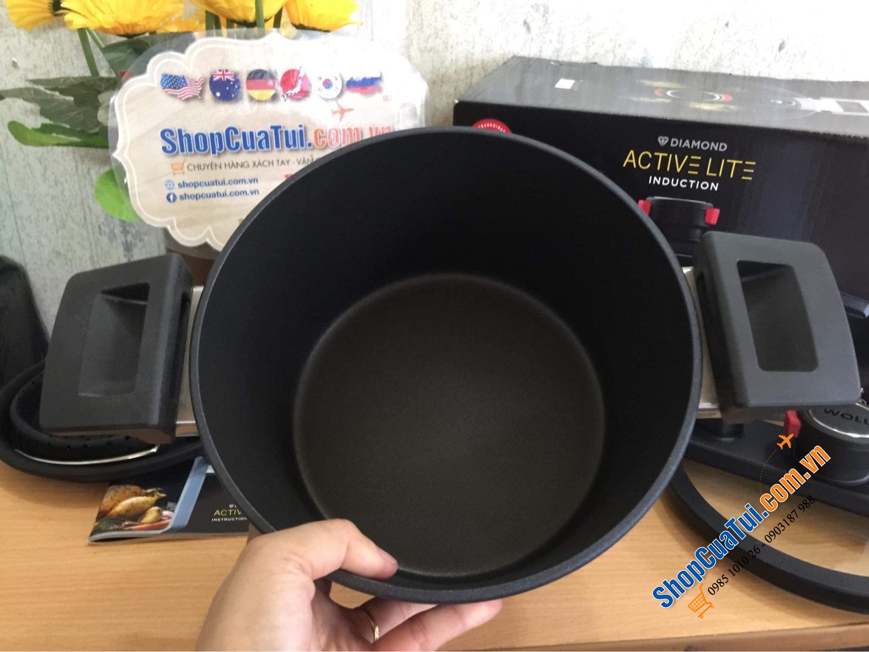 Nồi Áp Suất Woll 120-1DALI Size 24cm 5 Lít, MADE IN GERMANY - truyền nhiệt nhanh, phù hợp với nhiều loại bếp: Bếp từ, bếp hồng ngoại, bếp Halogen, bếp gas, lò nướng,...