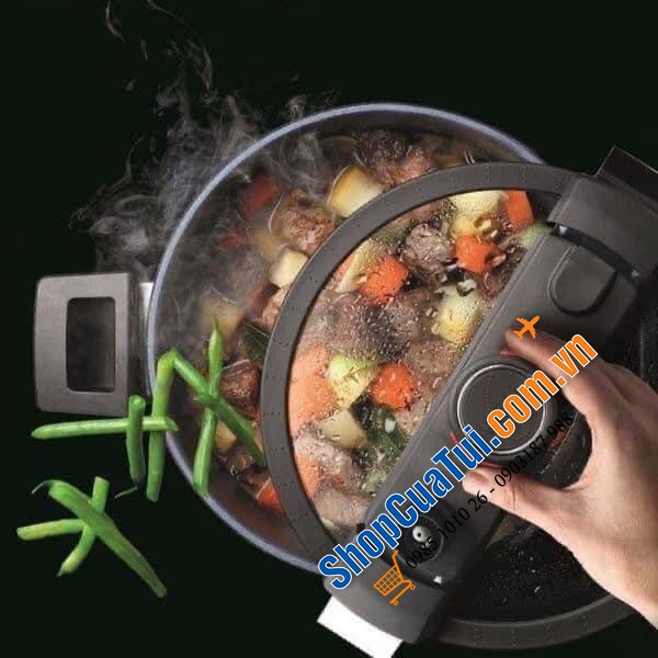 Nồi Áp Suất Woll 120-1DALI Size 24cm 5 Lít, MADE IN GERMANY - truyền nhiệt nhanh, phù hợp với nhiều loại bếp: Bếp từ, bếp hồng ngoại, bếp Halogen, bếp gas, lò nướng,...