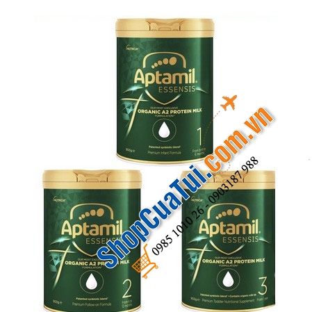 Sữa Aptamil Essensis Organic A2 Protein Milk 2 Premium Follow-On Formula From 6-12 Months 900g (cho trẻ 6-12 Tháng)