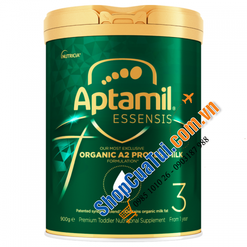 Sữa Aptamil Essensis Organic A2 Protein Milk 3 Premium Toddler Nutritional Supplement From 1 Year 900g (cho trẻ từ 1 + Tuổi)