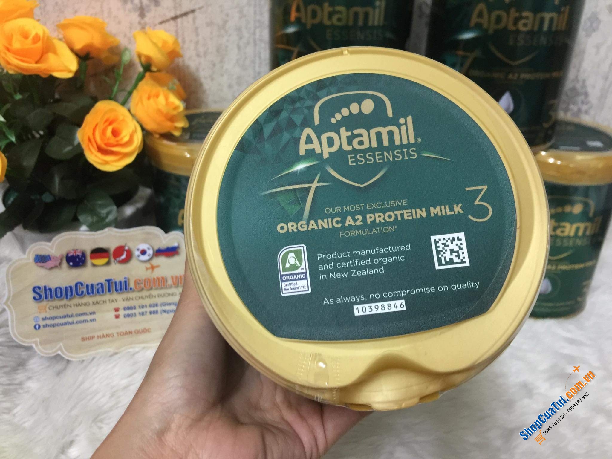 Sữa Aptamil Essensis Organic A2 Protein Milk 3 Premium Toddler Nutritional Supplement From 1 Year 900g (cho trẻ từ 1 + Tuổi)