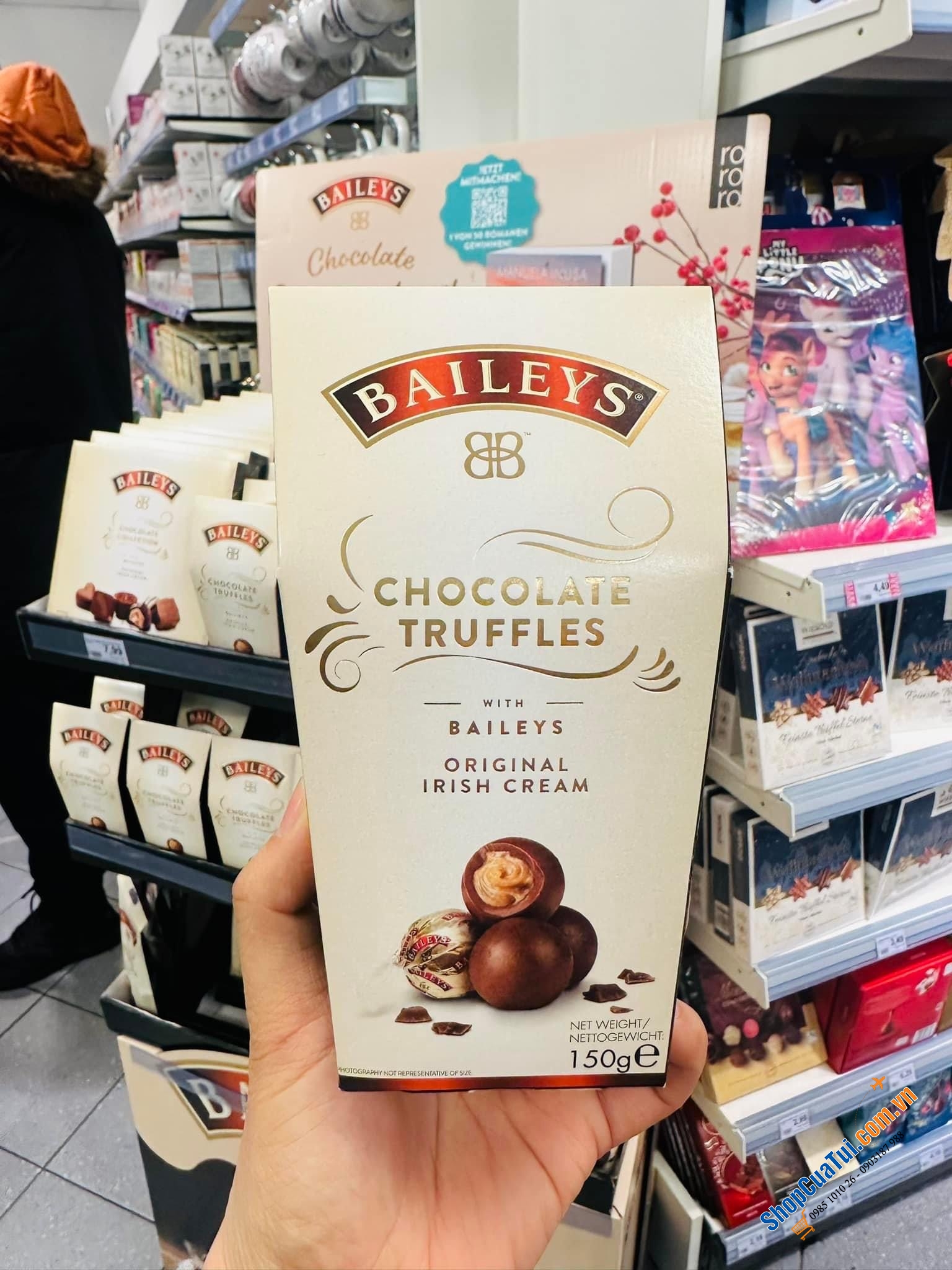 Kẹo socola Bailey với 1 chút men rượu sẽ làm ngất ngây - baileys chocolate truffle sô cô la 150g