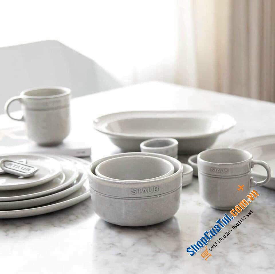 SÉT BÁT, ĐĨA, CỐC, BÁT ĐỰNG ĐỒ CHẤM STAUB TÔNG MỘC - Bát đĩa Staub - Made in Portugal