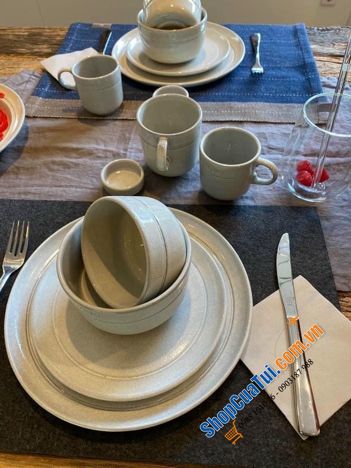 SÉT BÁT, ĐĨA, CỐC, BÁT ĐỰNG ĐỒ CHẤM STAUB TÔNG MỘC - Bát đĩa Staub - Made in Portugal
