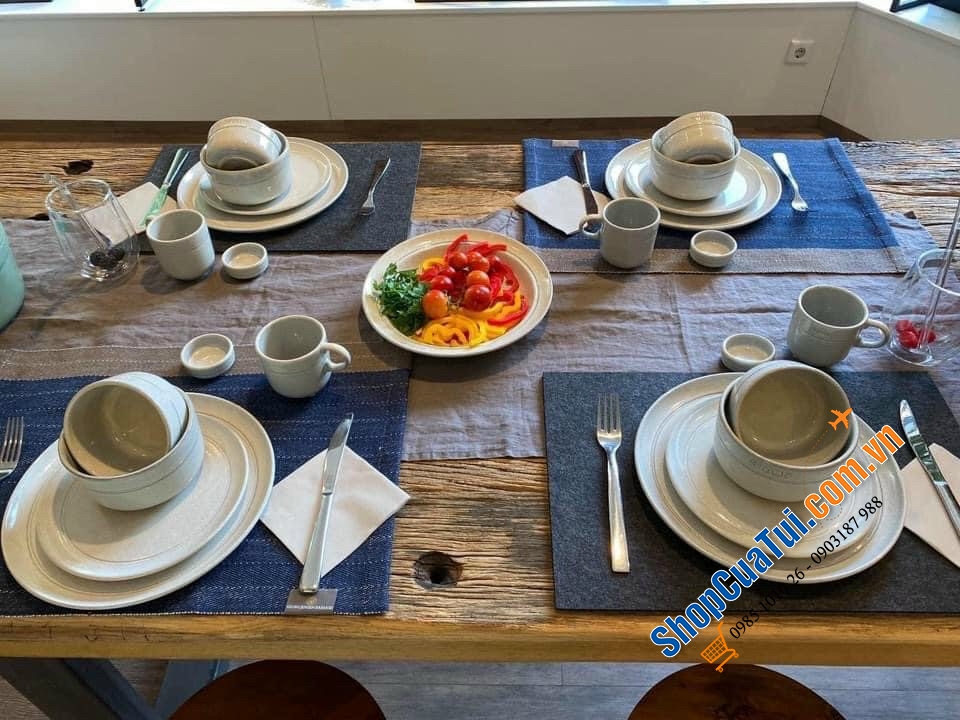 SÉT BÁT, ĐĨA, CỐC, BÁT ĐỰNG ĐỒ CHẤM STAUB TÔNG MỘC - Bát đĩa Staub - Made in Portugal