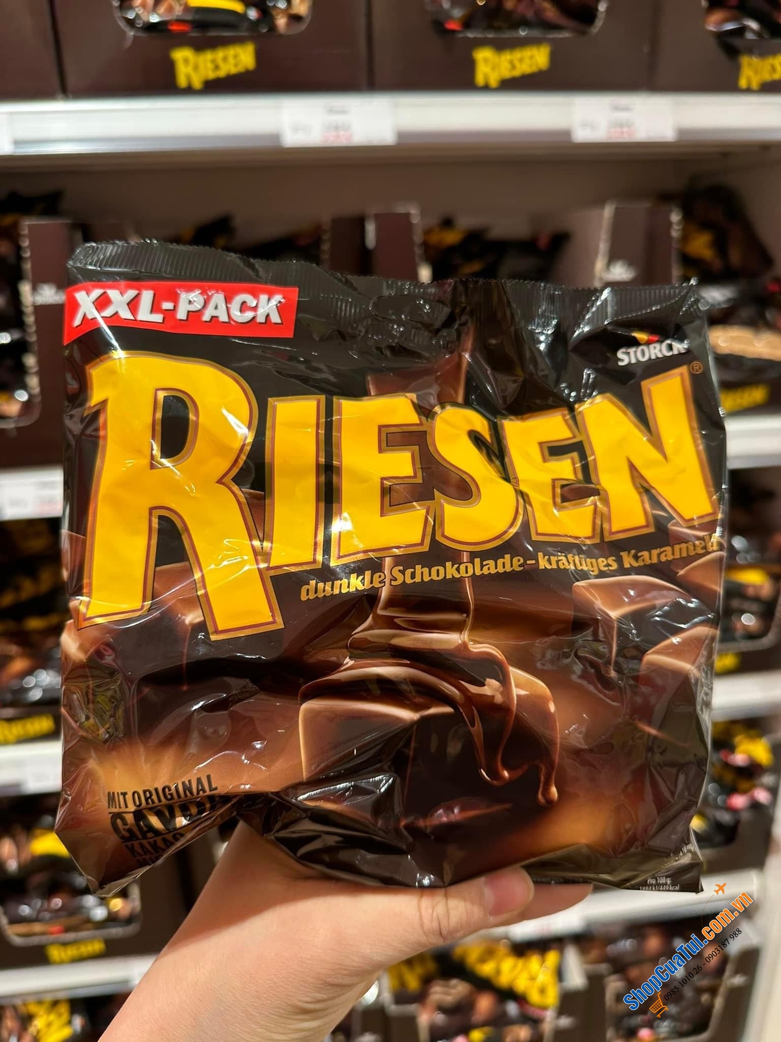 KẸO SOCOLA RIESEN - Kẹo sô cô la Riesen túi 231g