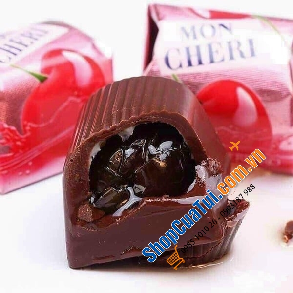 SOCOLA MON CHERI NHÂN CHERRY RƯỢU  Hộp nhựa 315g sô cô la từ Đức