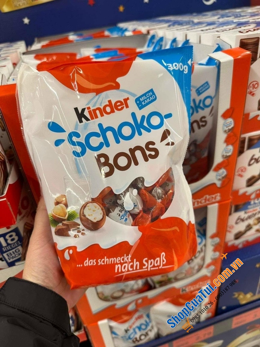 SOCOLA QUẢ TRỨNG SCHOKO BONS KINDER 300g  - dòng sô cô la nổi tiếng ngon của Đức ngon nhức nách