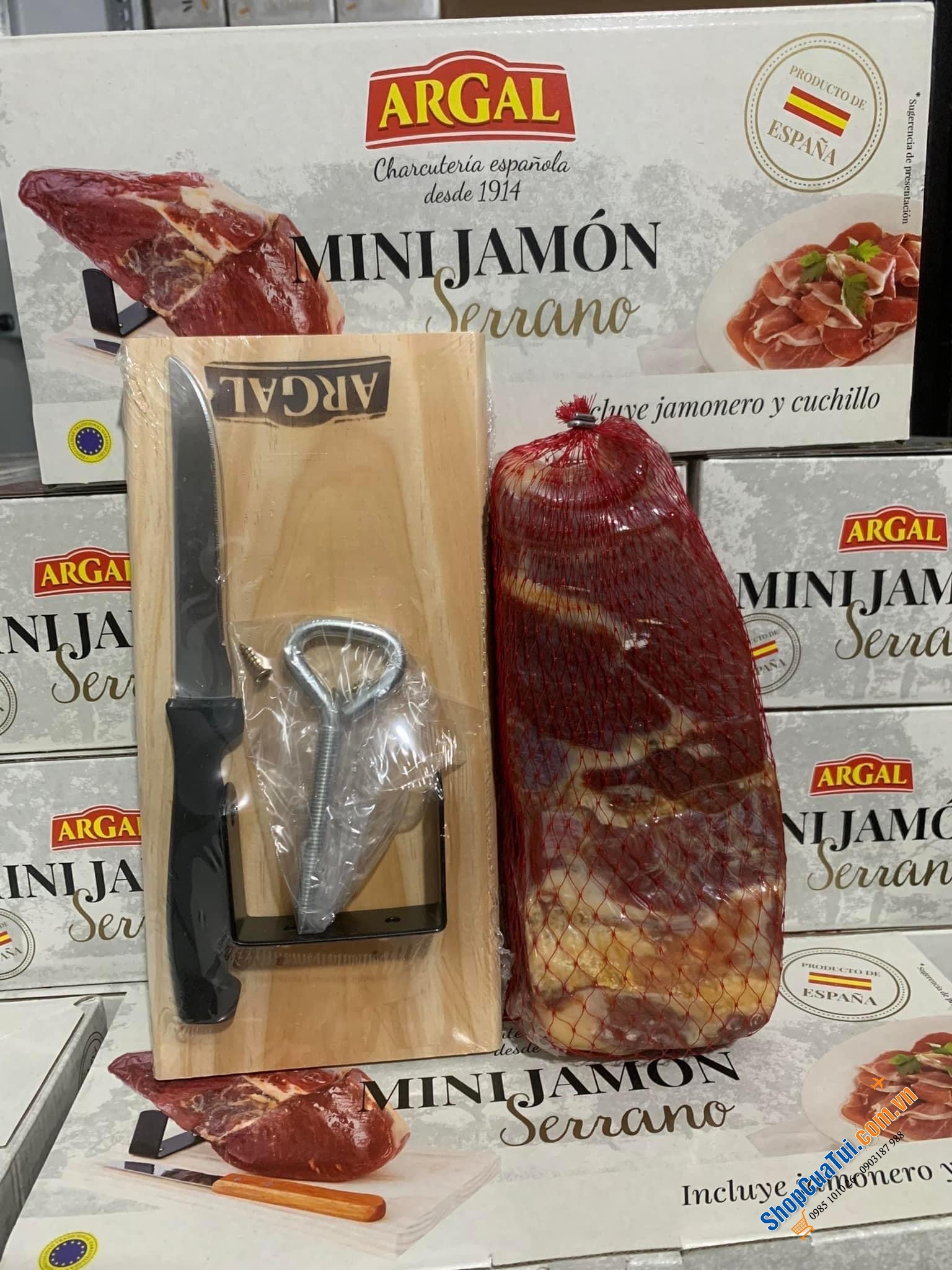 Đùi lợn - Đùi heo muối Argal Mini Jamon Serrano 1kg