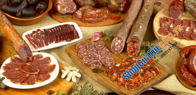 SET 5 MÓN JAMON VÀ SALAMI ESPAÑA E HIJOS TÂY BAN NHA