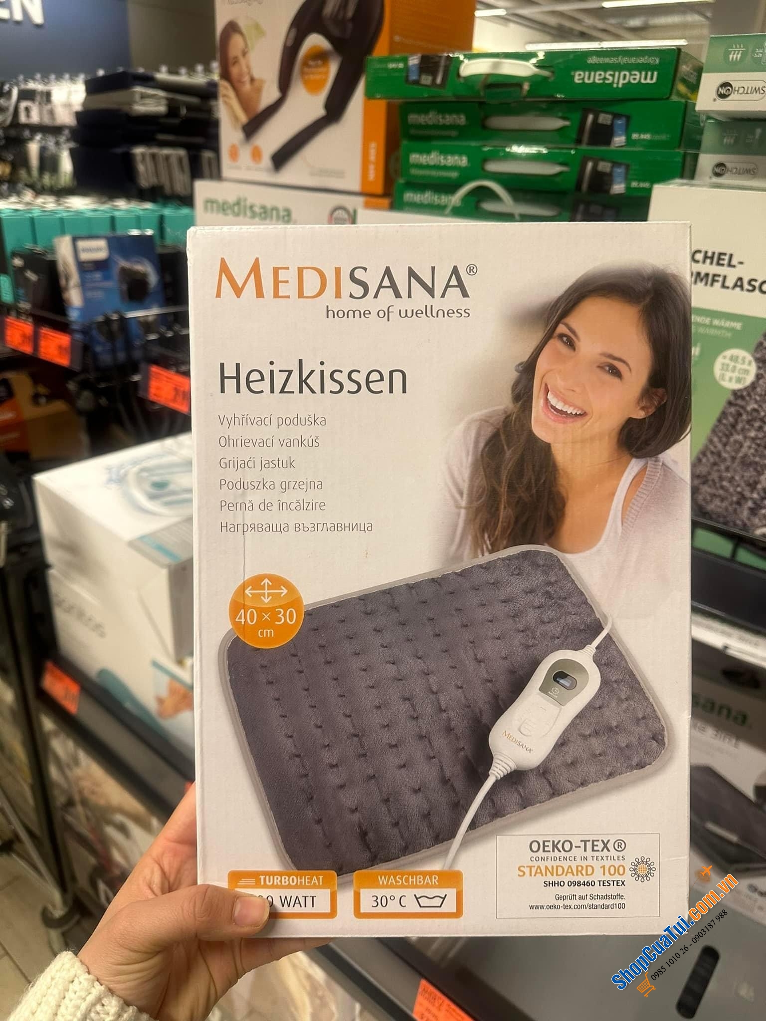 TẤM SƯỞI MEDISANA MÀU XÁM