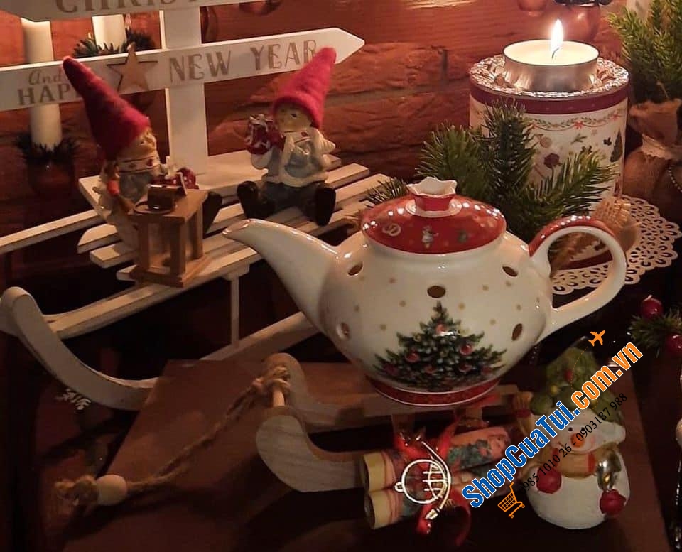 ẤM ĐỰNG NẾN VILLEROY BOCH - Hoạ tiết Noel