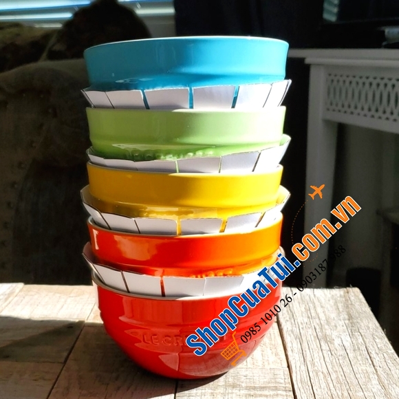 BỘ BÁT ĂN CƠM SỨ LE CREUSET RAINBOW RICE BOWL 10cm, sét 5 CHIẾC Cầu vồng