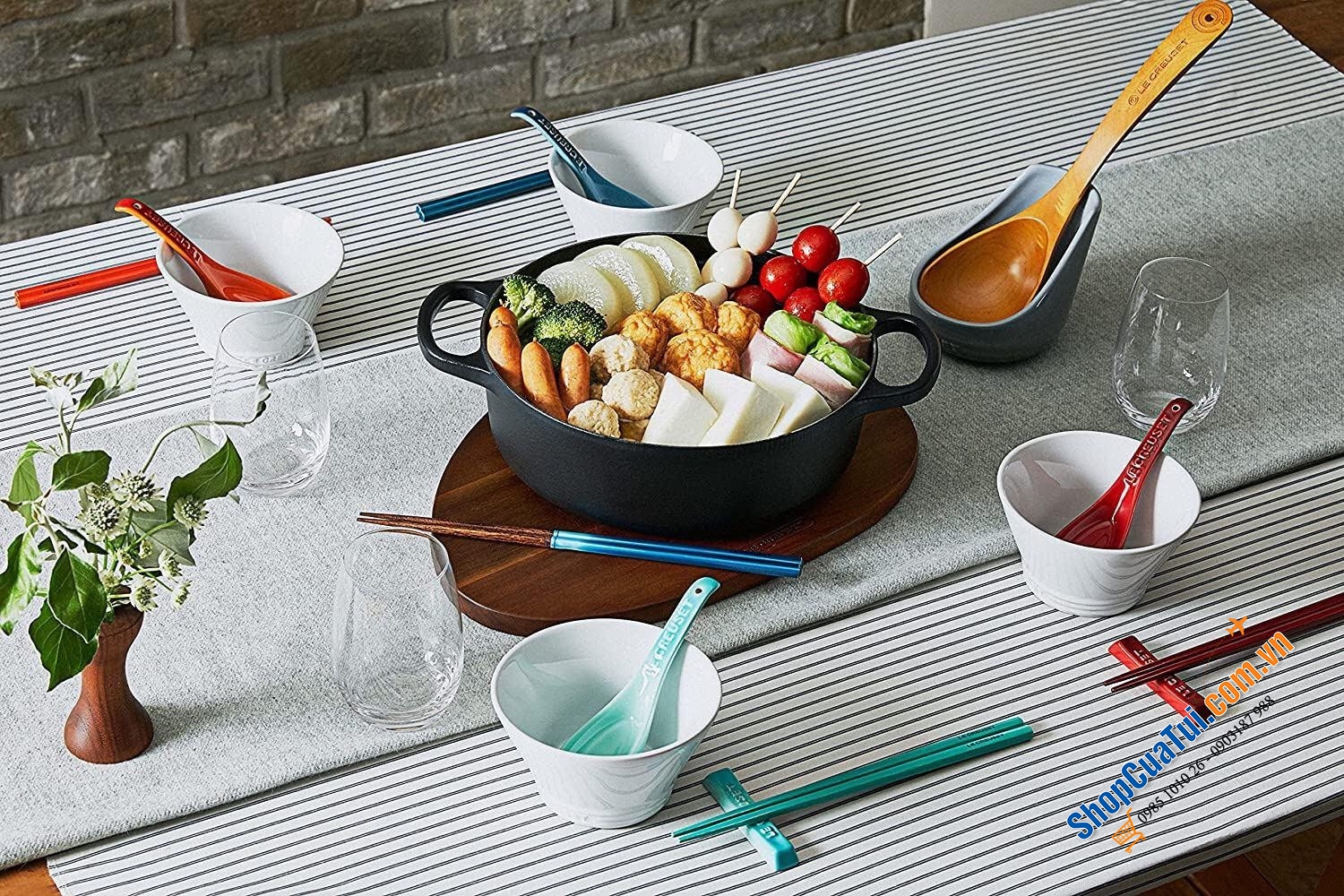 Set 05 thìa màu cầu vồng Le Creuset Neo Renge Rainbow (5 pieces)  soup spoon Stoneware
