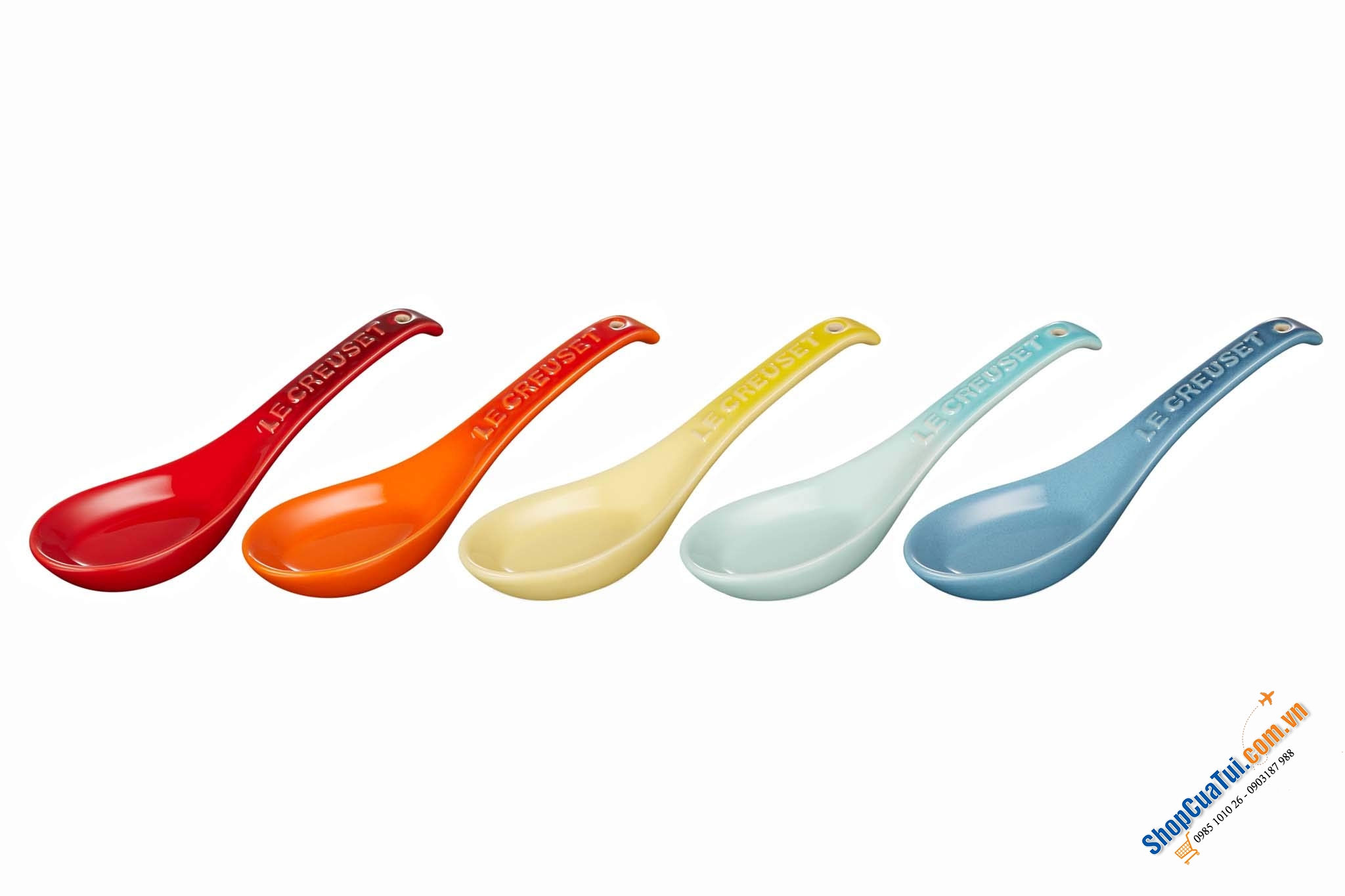 Set 05 thìa màu cầu vồng Le Creuset Neo Renge Rainbow (5 pieces)  soup spoon Stoneware