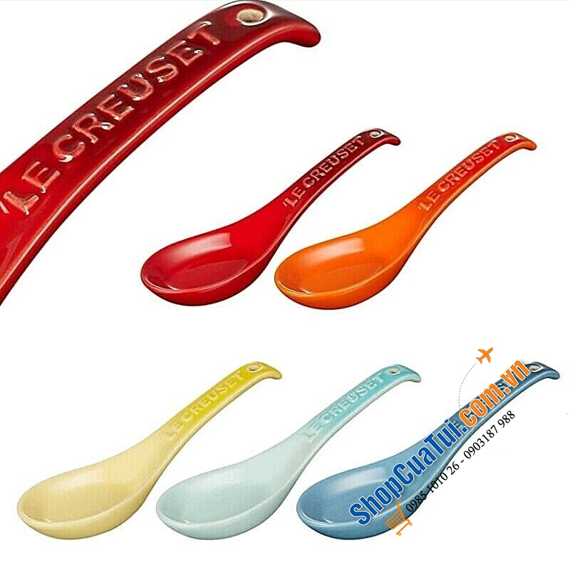 Set 05 thìa màu cầu vồng Le Creuset Neo Renge Rainbow (5 pieces)  soup spoon Stoneware