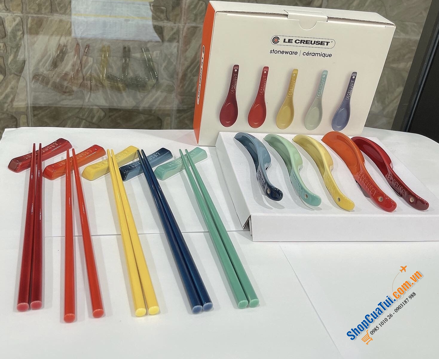 Set 05 gác đũa màu cầu vồng Le Creuset cutlery rest (set of 5) - rainbow