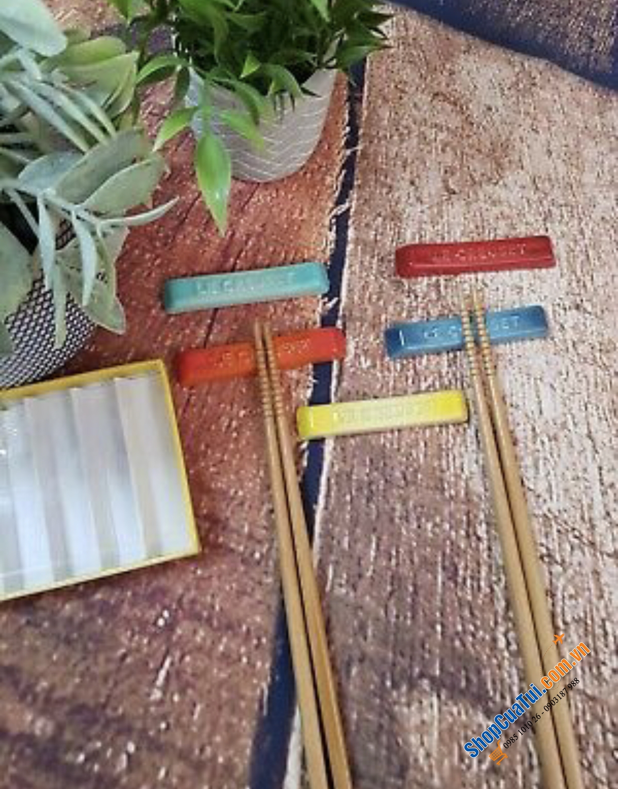 Set 05 gác đũa màu cầu vồng Le Creuset cutlery rest (set of 5) - rainbow