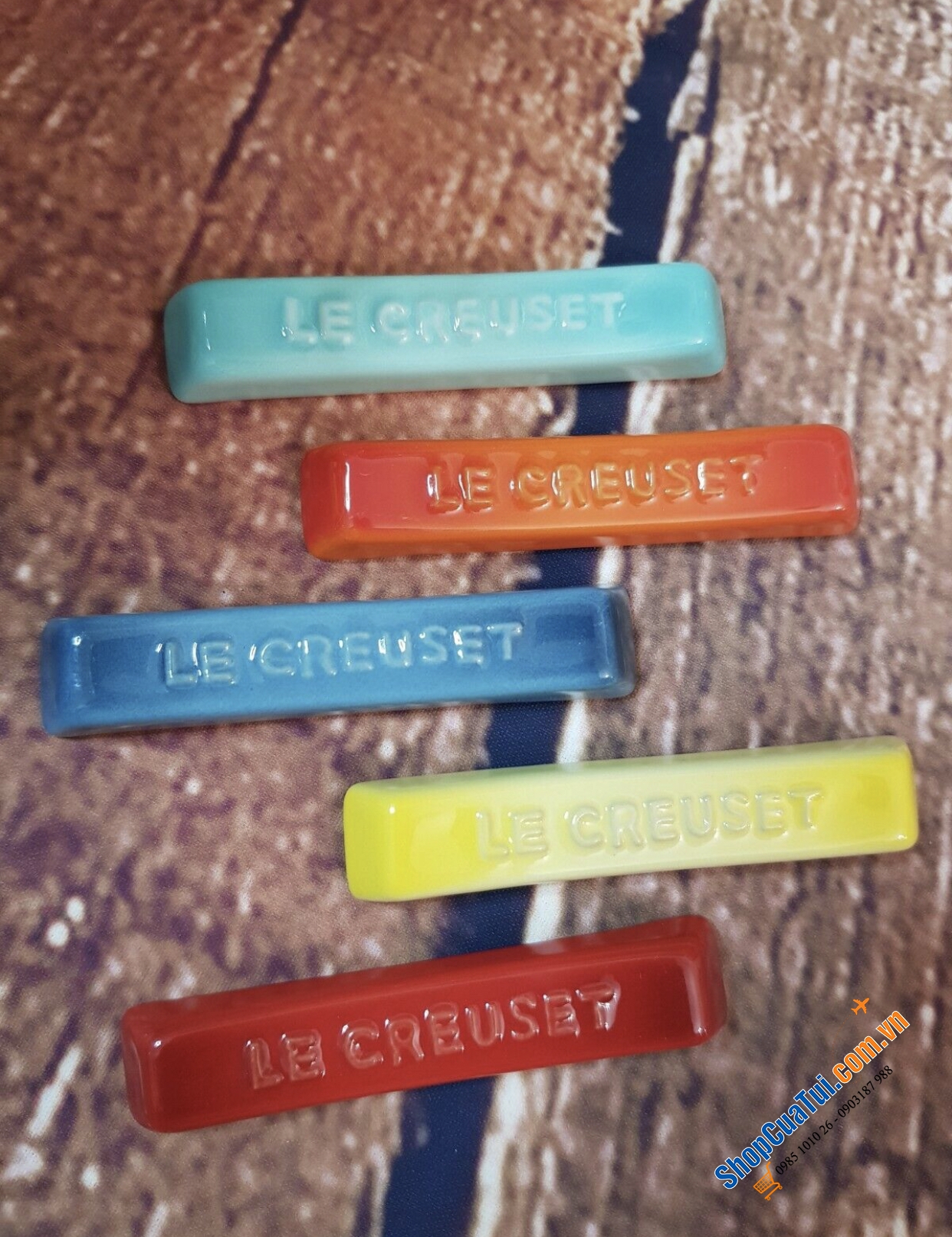 Set 05 gác đũa màu cầu vồng Le Creuset cutlery rest (set of 5) - rainbow