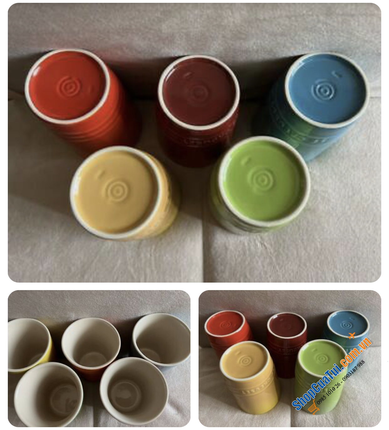 Set 05 cốc màu cầu vồng Le Creuset Tumbler Rainbow 240ml 5 PCs cups