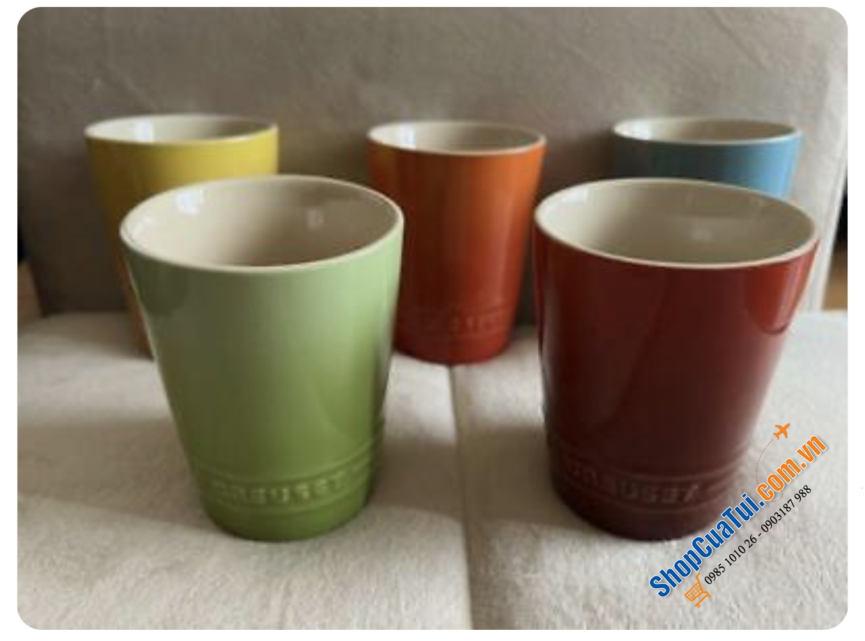 Set 05 cốc màu cầu vồng Le Creuset Tumbler Rainbow 240ml 5 PCs cups