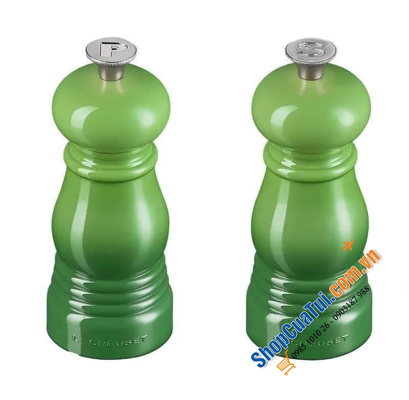 SET ĐÔI XAY MUỐI XAY TIÊU NHỎ LE CREUSET ( cam/ xanh lá/ hồng/ đỏ) - Set 2c xay muối tiêu Le Creuset Mini 12,5 cm