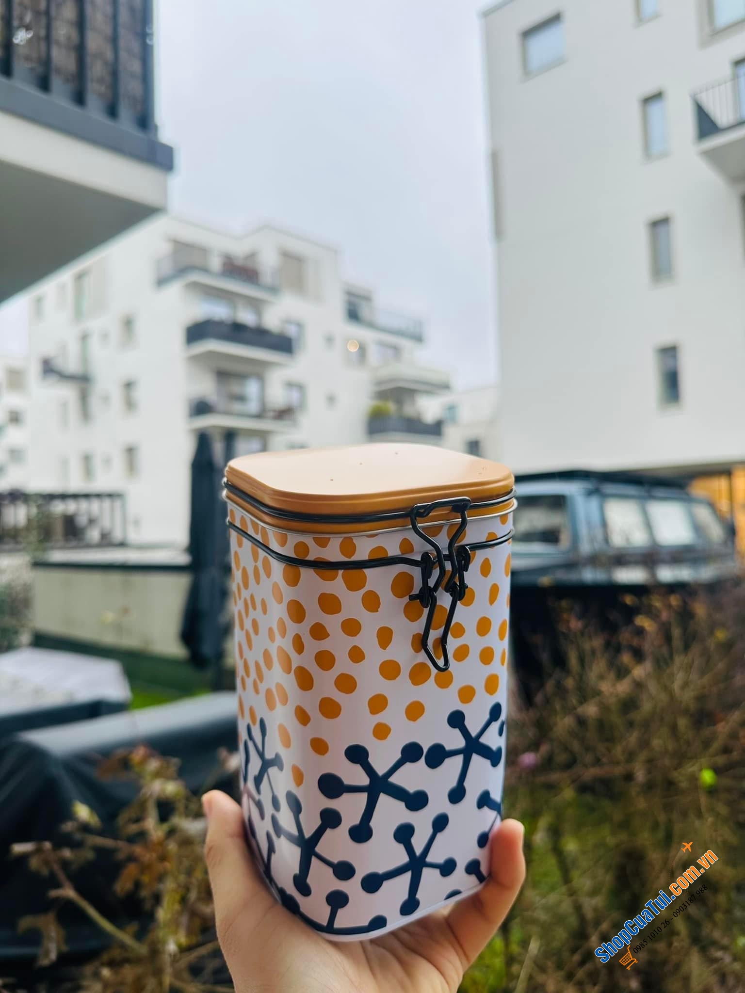 Hộp đựng cafe, trà Eigenart nội địa Đức siêu đẹp siêu xinh.