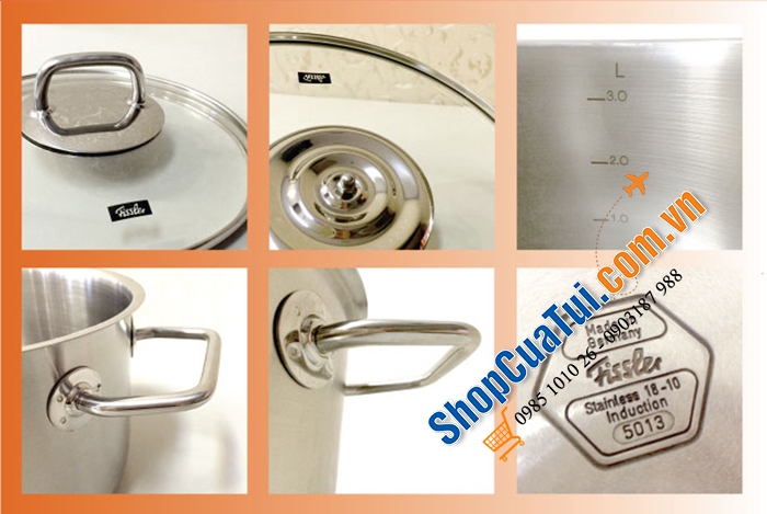 Bộ nồi Fissler Viseo 6 món Made in Germany 5 nồi 1 quánh