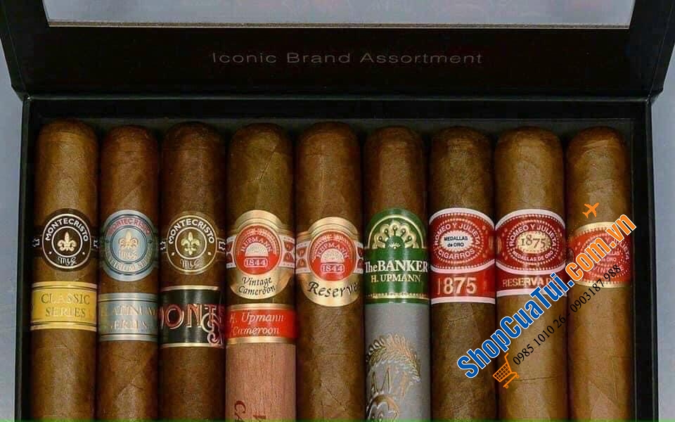 Bộ sưu tập xì gà Cigar  Sample 9 điếu của 3 thương hiệu lớn: Romeo Y Julieta, H.Upman, & Montecristo - 9 Vị ngon đẹp mắt, khác lạ, đặc trưng của những thương hiệu đình đám nhất