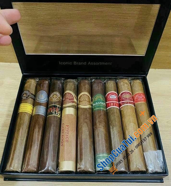 Bộ sưu tập xì gà Cigar  Sample 9 điếu của 3 thương hiệu lớn: Romeo Y Julieta, H.Upman, & Montecristo - 9 Vị ngon đẹp mắt, khác lạ, đặc trưng của những thương hiệu đình đám nhất