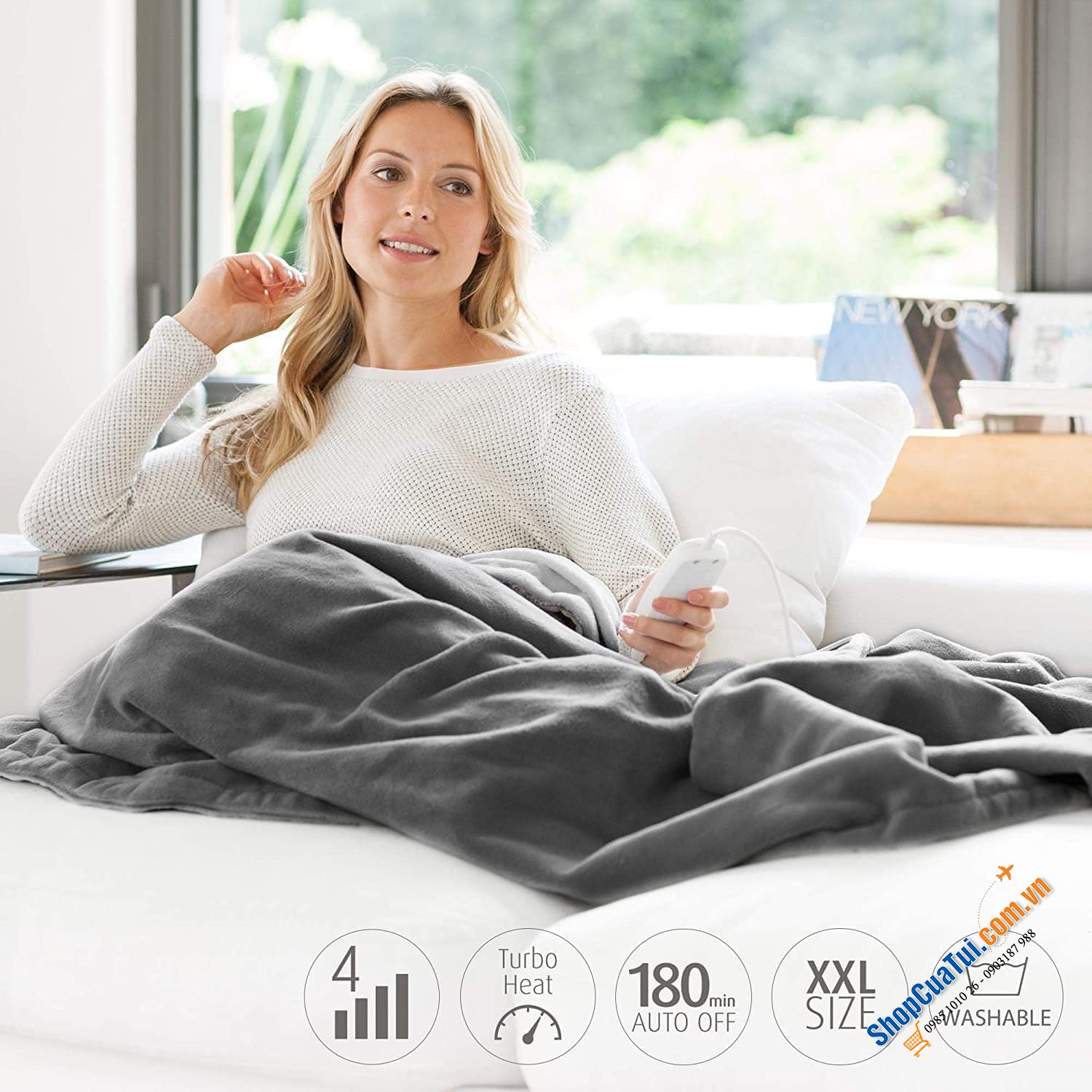 CHĂN ĐIỆN MEDISANA HDW 60228 SIZE XL (180X130CM)
