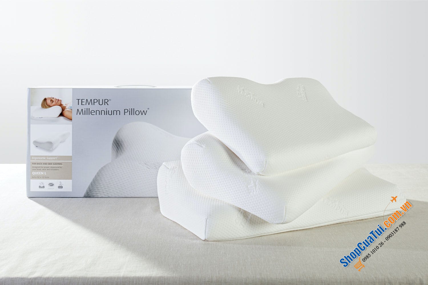GỐI NGỦ TEMPUR MILLENNIUM kích thước 54 x 32 x 11 cm