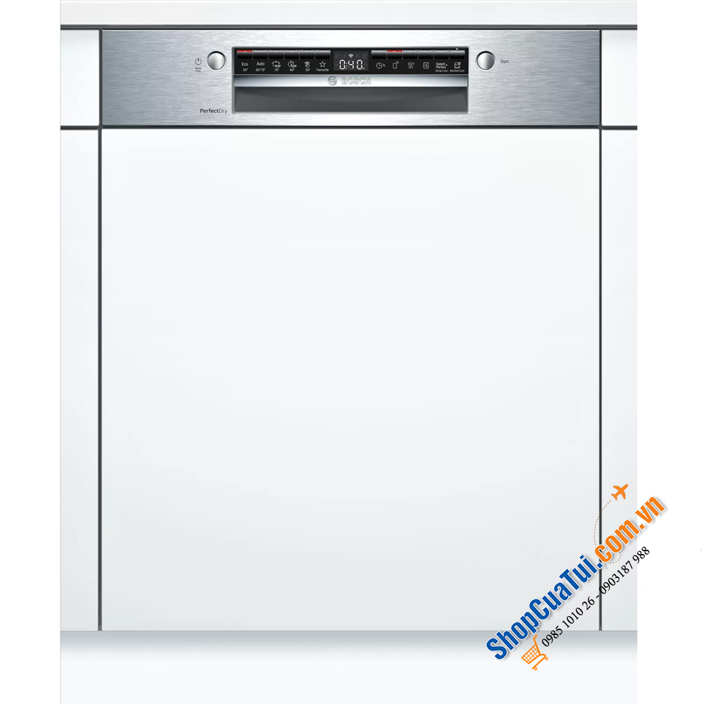 Máy Rửa Bát Âm tủ Bosch SMI6ZCS00E seri 6 với công suất rửa 14 bộ bát đũa Châu Âu, gồm 6 chương trình rửa cơ bản, tiết kiệm năng lượng