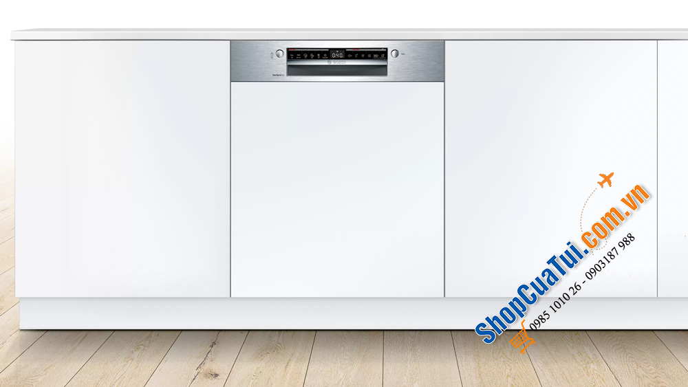 Máy Rửa Bát Âm tủ Bosch SMI6ZCS00E seri 6 với công suất rửa 14 bộ bát đũa Châu Âu, gồm 6 chương trình rửa cơ bản, tiết kiệm năng lượng