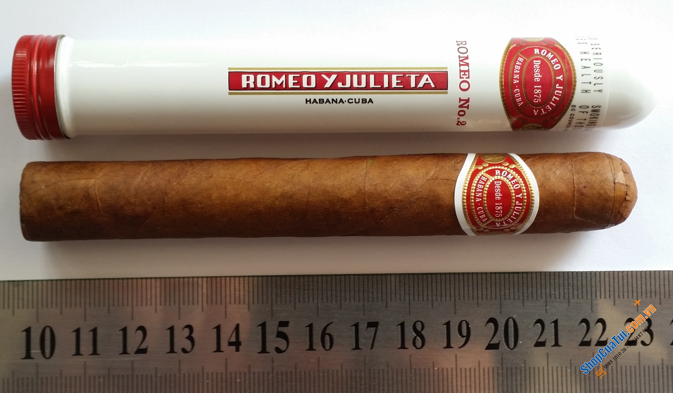 Xì gà Romeo Y Julieta No.2 5 Tubos - hộp 5 điếu cirga Cuba xuất Đức