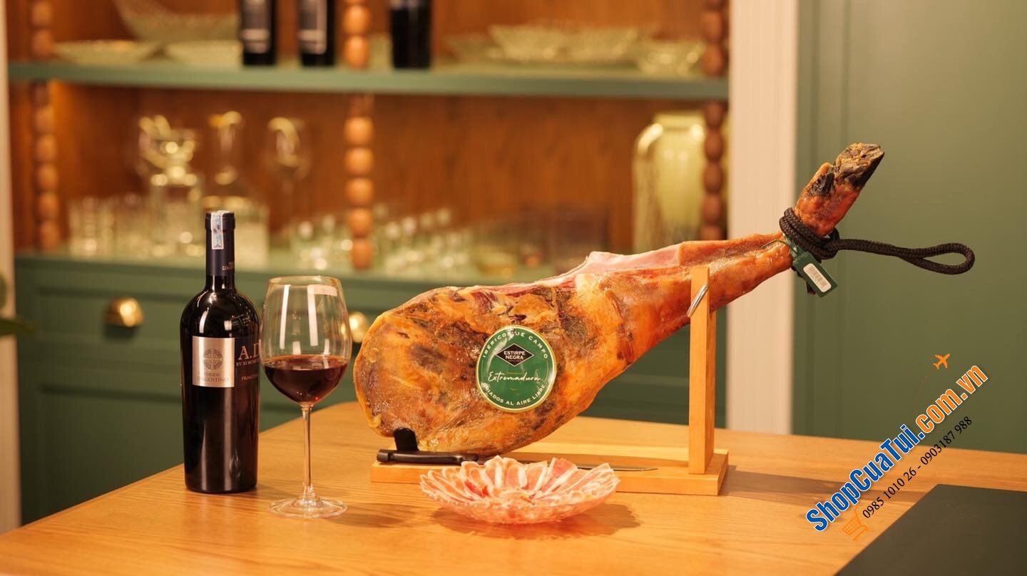 Đùi Lợn (Heo) muối jamon Estirpe Negra Paleta C.Campo IB + Jam + Cuch NL 50% Raza iberica 4,1kg