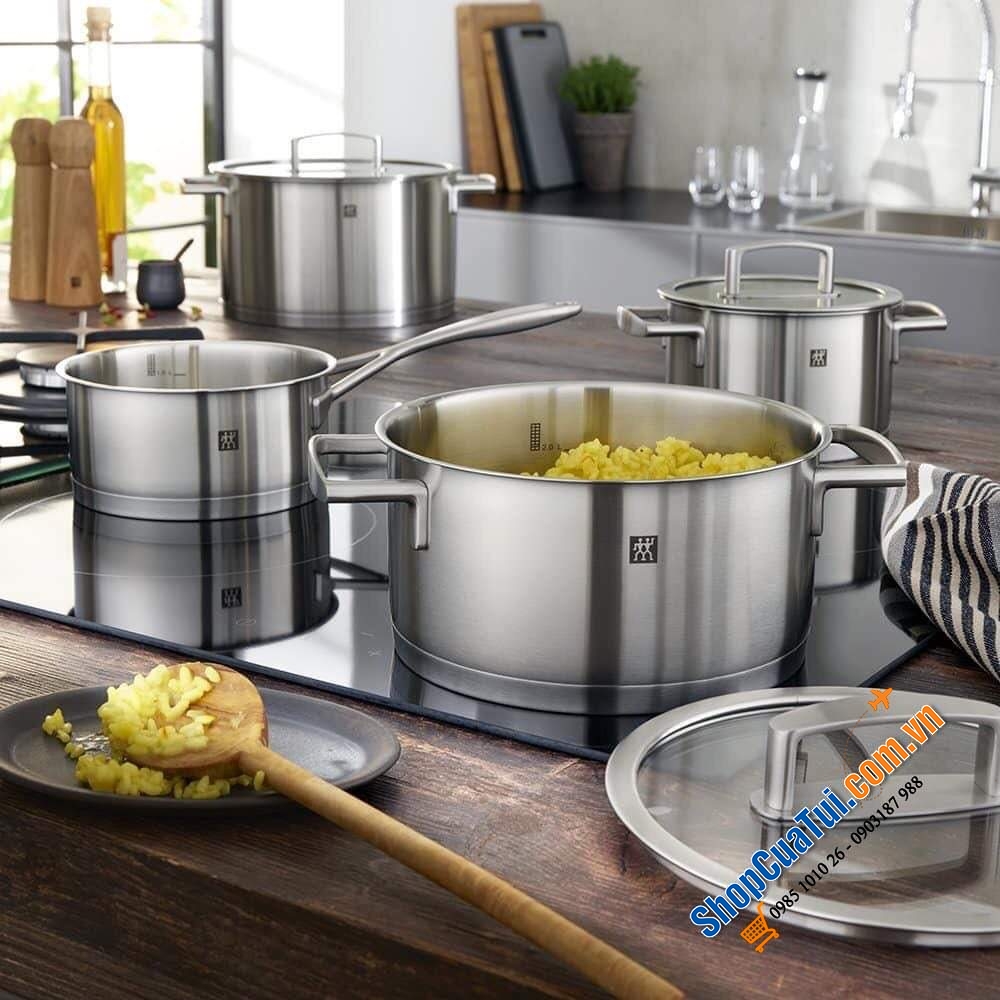 BỘ NỒI ZWLLING VITANITY 4 MÓN phù hợp với mọi loại bếp, kèn chảo tiện dụng