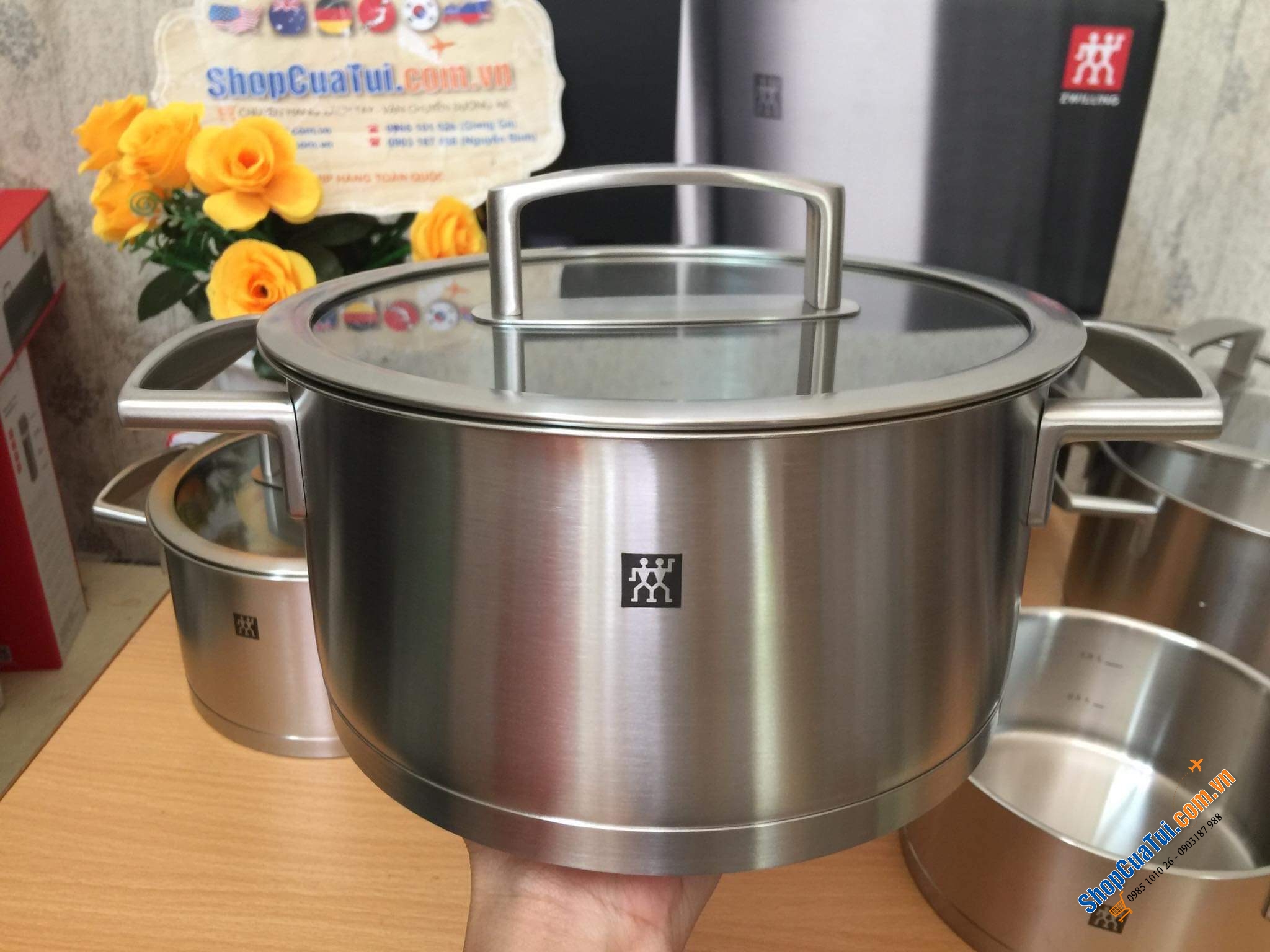 BỘ NỒI ZWLLING VITANITY 4 MÓN phù hợp với mọi loại bếp, kèn chảo tiện dụng