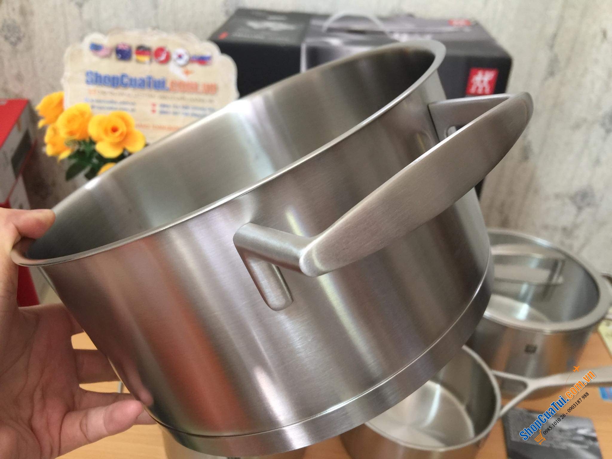 BỘ NỒI ZWLLING VITANITY 4 MÓN phù hợp với mọi loại bếp, kèn chảo tiện dụng