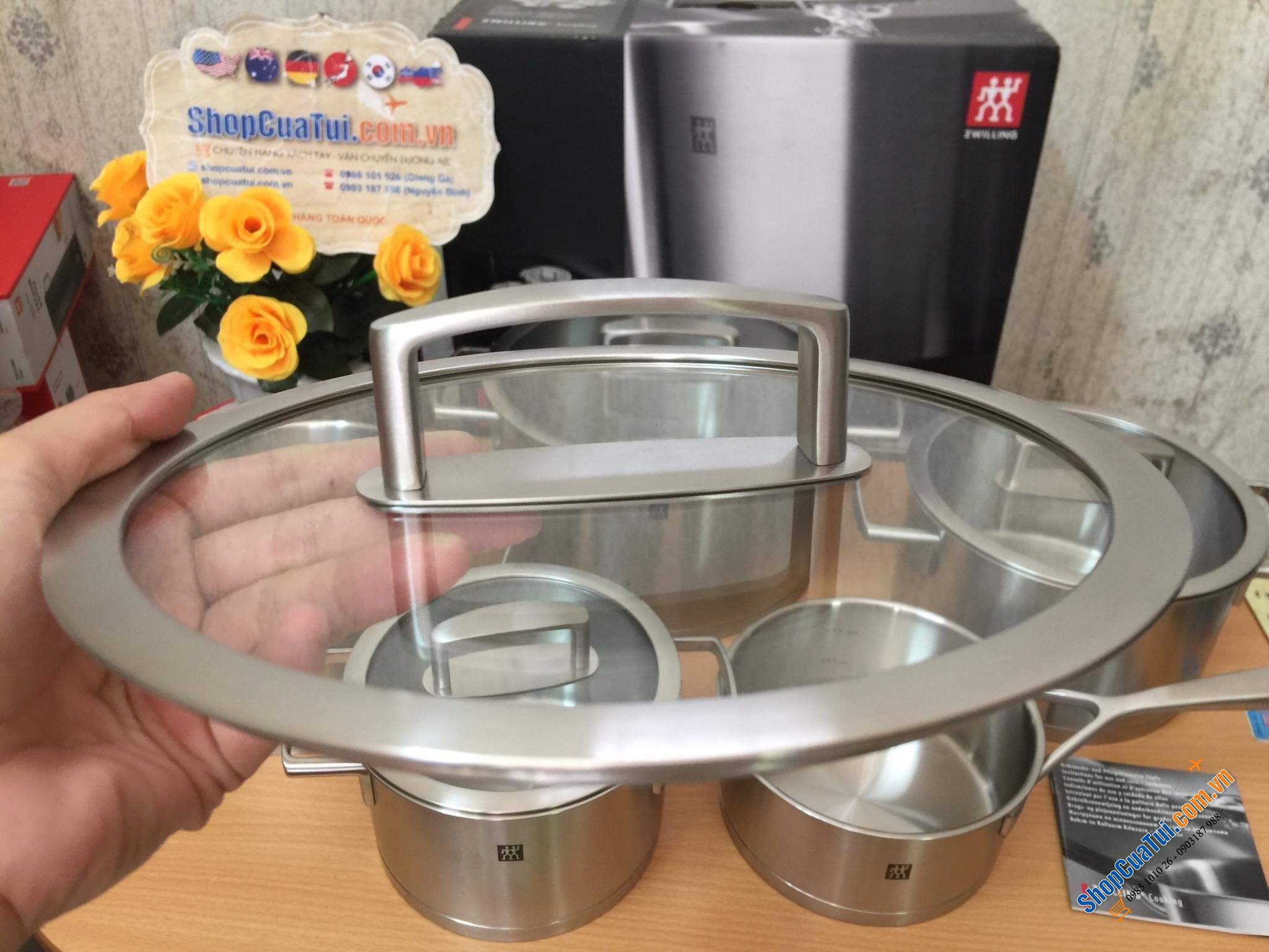 BỘ NỒI ZWLLING VITANITY 4 MÓN phù hợp với mọi loại bếp, kèn chảo tiện dụng
