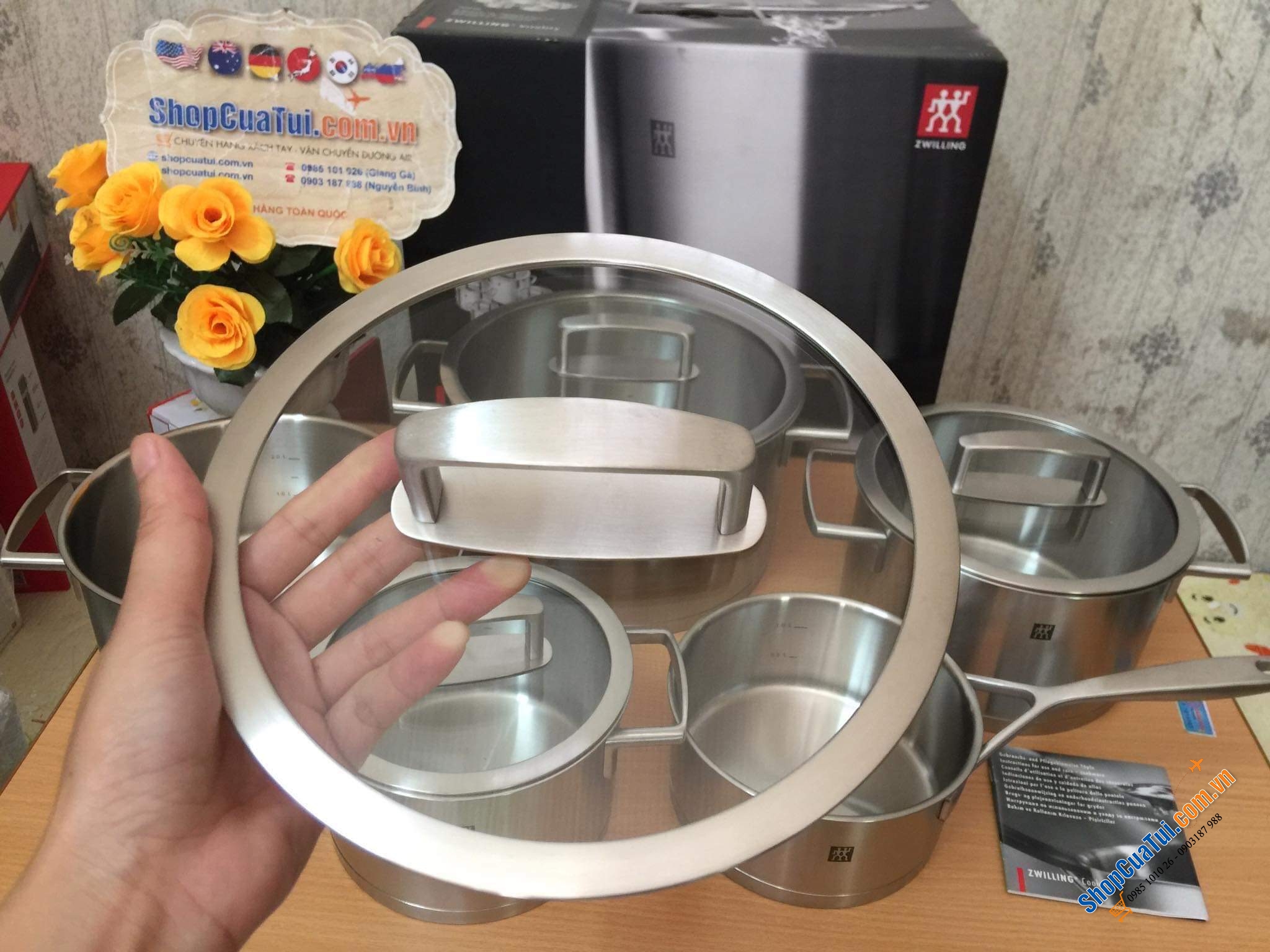 BỘ NỒI ZWLLING VITANITY 4 MÓN phù hợp với mọi loại bếp, kèn chảo tiện dụng