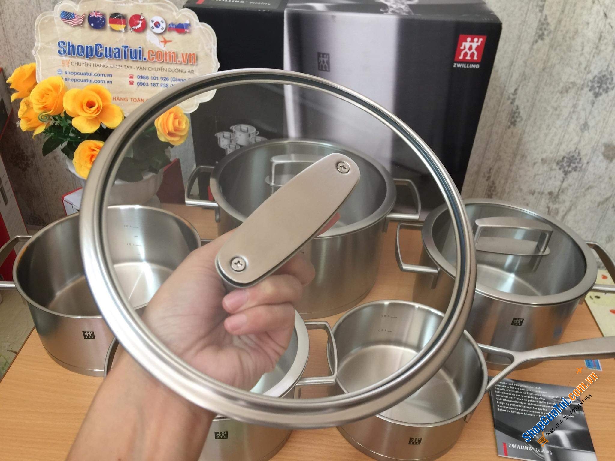 BỘ NỒI ZWLLING VITANITY 4 MÓN phù hợp với mọi loại bếp, kèn chảo tiện dụng